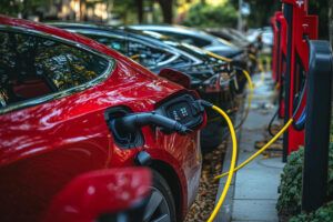 Carregamento de supercarro elétrico Ferrari